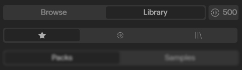 Library page interface