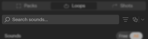 Search and navigation control bar